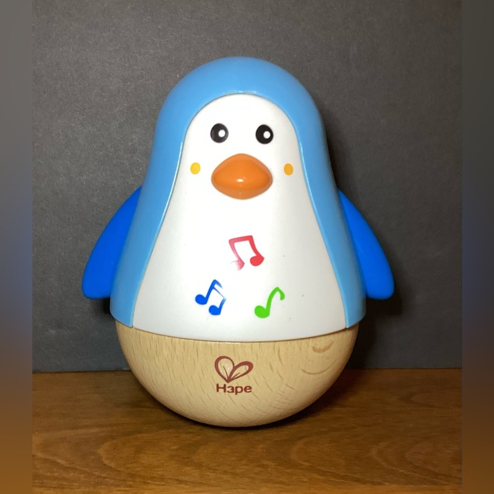 Hape Musical Penguin Wobbler Toy